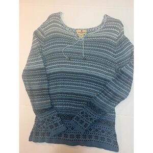 Woolrich Women's Fair Isle Knit Sweater Small Blue Pullover